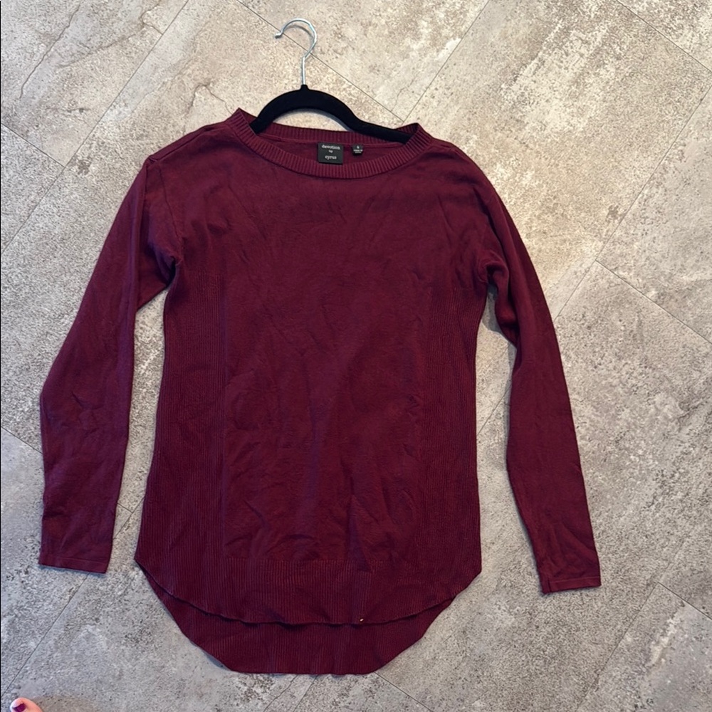 Burgundy long sweater